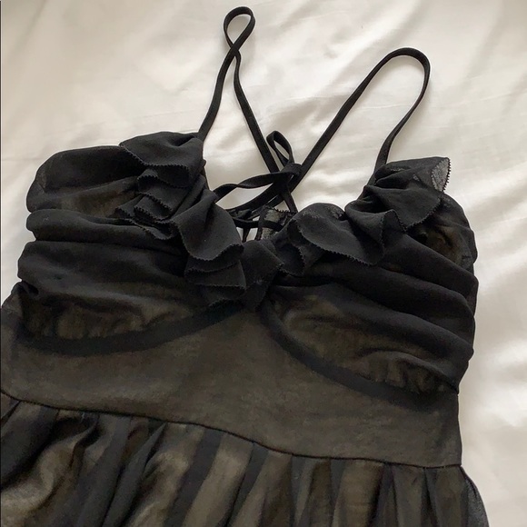 Beautiful Black Sheer Flowy Dress - Picture 2 of 7